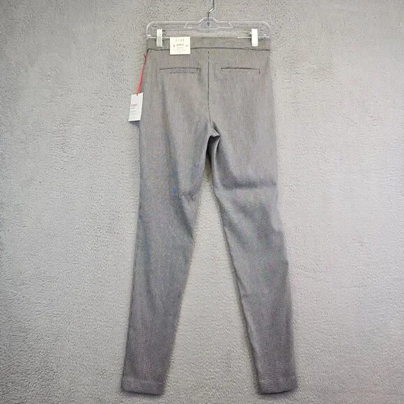 Elle Dress Pants Womens XS Long Skinny Pull On Mid Rise Work Preppy Academia - Picture 2 of 15